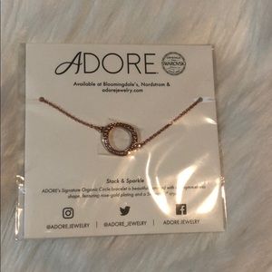 Adore Swarovski® Organic Circle Bracelet Rose Gold